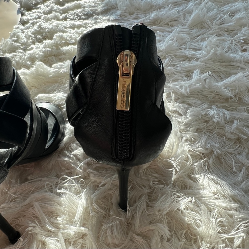 Jimmy Choo Strappy Leather Sandals - Picture 10 of 15